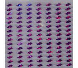 105 Buegelpailletten Welle 8 x 3 mm hologramm lila
